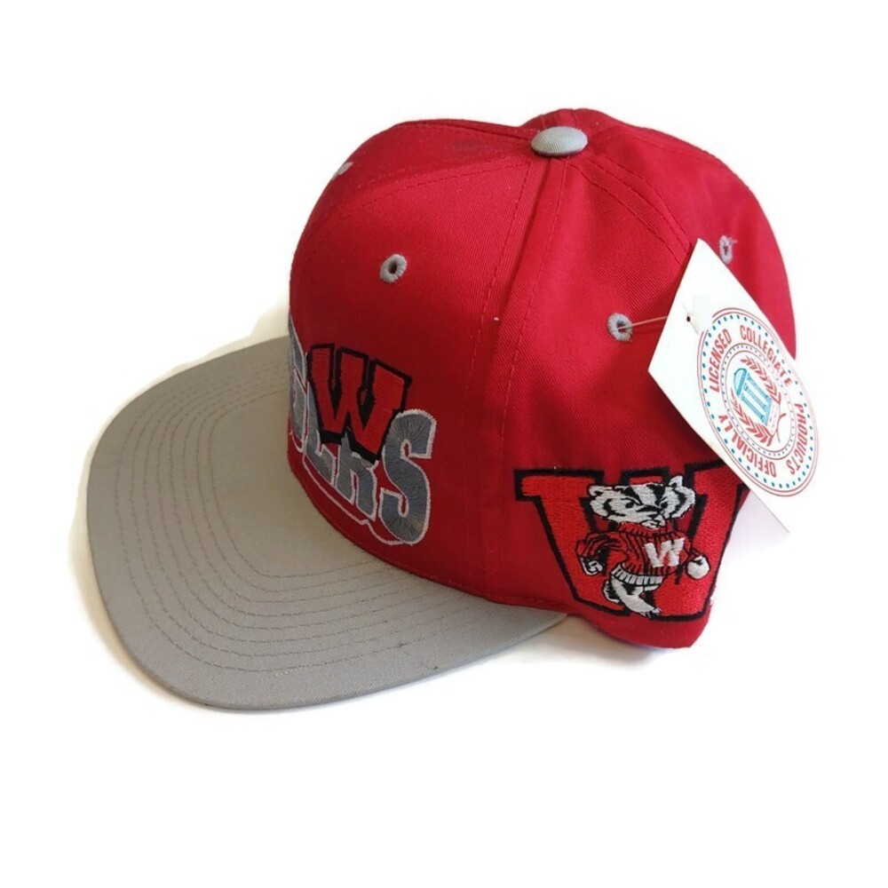 Vintage 1984 The G Cap Mens Wisconsin Badgers Snapback Hat Cap Bucky Badger - Picture 6 of 7